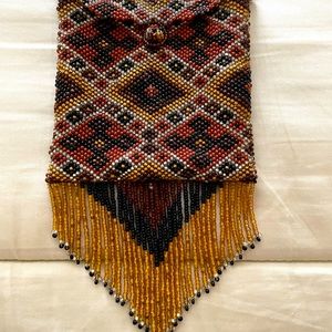 Handmade beaded crossbody purse